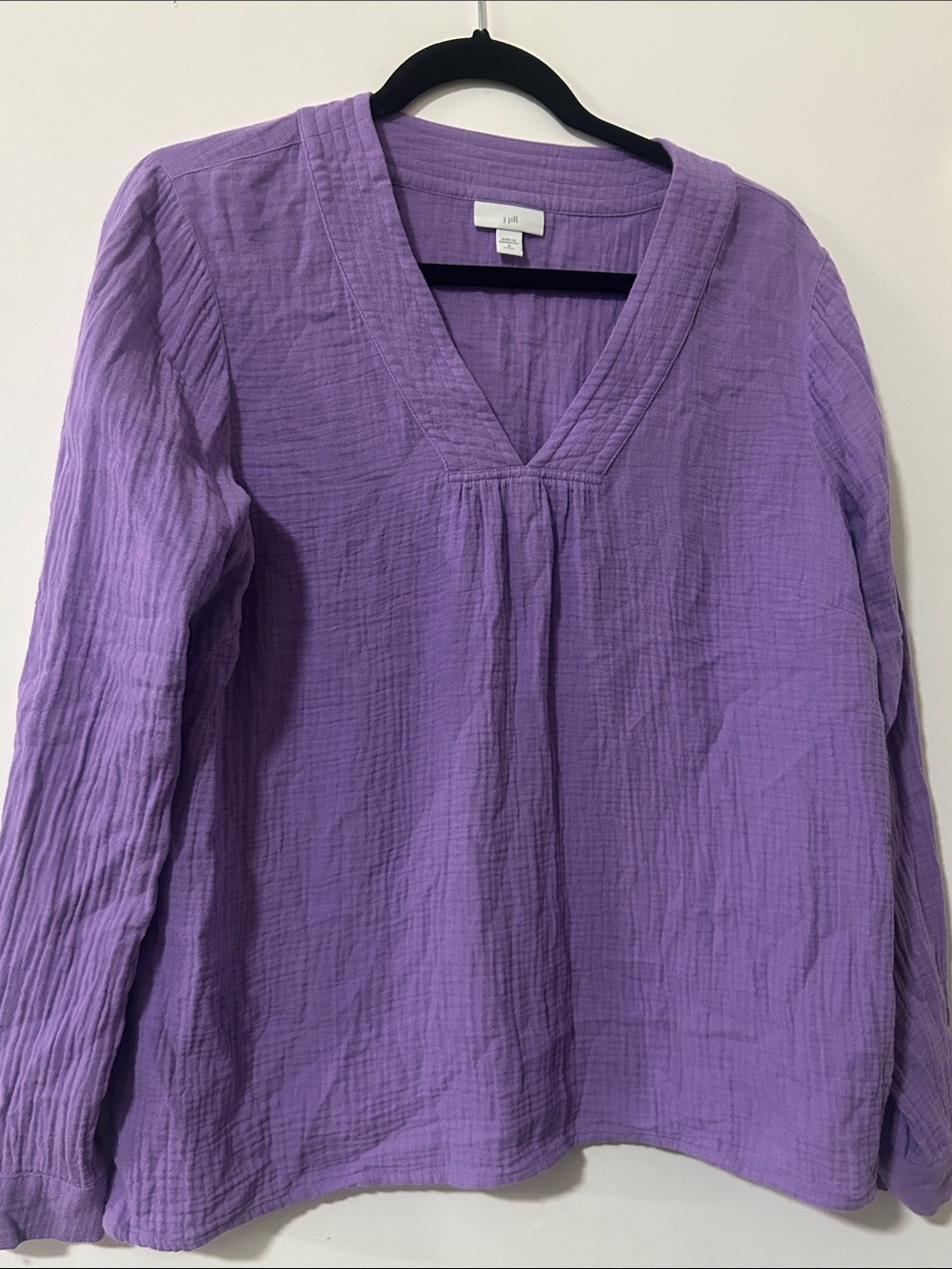J. Jill Lavender V-Neck Long Sleeve Tunic